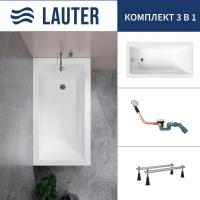 Ванна Lauter Estelle 120 21206020 (с ножками и сифоном 21Y11030 хром)