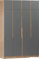 Шкаф распашной ЭлиГард Aura 4Dа (дуб вотан/графит)