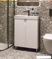 Belux Тумба под умывальник Даллас Н 80 (1, белый глянцевый)