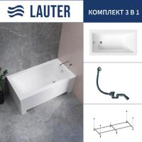 Ванна Lauter Estelle 120 21206020 (с каркасом и сифоном 21Y31000 хром)