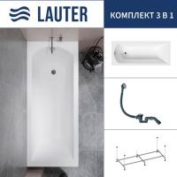 Ванна Lauter Amelia 140 21204040 (с каркасом и сифоном 21Y31000 хром)