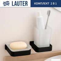 Набор аксессуаров для ванной Lauter 21SH7062 + 21SH7052 (Matt Black, 2 предмета)