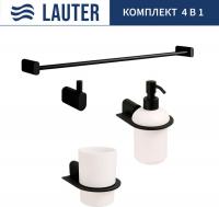 Набор аксессуаров для ванной Lauter 21SH2062 + 21SH42092 + 21SH2092 + 21SH42012 (Matt Black, 4 предм