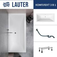 Ванна Lauter Oasis 165 21203065 (с ножками и сифоном 21Y32002 белый)