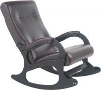 Кресло-качалка Mio Tesoro Бастион-32 (кожзам коричневый/черный)