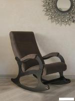 Кресло-качалка Mio Tesoro Бастион-32 (велюр коричневый/черный)