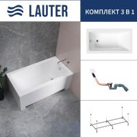Ванна Lauter Estelle 120 21206020 (с каркасом и сифоном 21Y11022 белый)