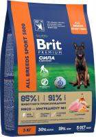 Сухой корм для собак Brit Premium Dog Adult Sport 5000 с курицей 3 кг