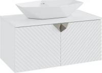 Runo Тумба под умывальник Андорра 70 (подвесная, белый матовый/белый глянец)