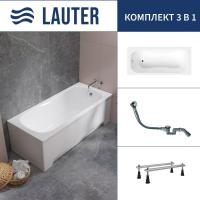 Ванна Lauter Sophia 150 21205150 (с ножками и сифоном 21Y32000 хром)