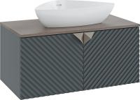Runo Тумба под умывальник Андорра 85 (подвесная, графит/дуб коньячный)