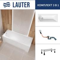 Ванна Lauter Amelia 150 21204050 (с ножками и сифоном 21Y11020 хром)