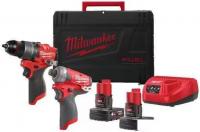 Milwaukee M12 FPP2E2-402X 4933480594 (шуруповерт, винтоверт, 2 АКБ, кейс)