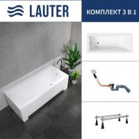 Ванна Lauter Estelle 140 21206040 (с ножками и сифоном 21Y11030 хром)