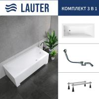 Ванна Lauter Estelle 150 21206050 (с ножками и сифоном 21Y32000 хром)