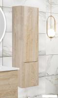 Runo Шкаф-полупенал для ванной Тоскана (подвесной, светлое дерево)