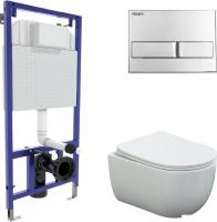 Унитаз подвесной Berges Wasserhaus Ventas Rimless + Visam Slim 525 EX-043237 (с сиденьем)