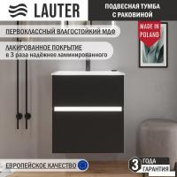 Lauter Тумба с умывальником Emma 60 (черный матовый)
