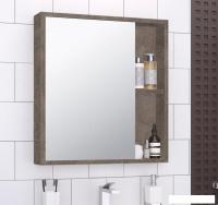 Runo Шкаф с зеркалом для ванной Эко 52 (железный камень)