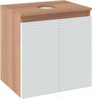 Runo Тумба под умывальник Соренто 60 / Тренто 60 горизонталь (подвесная, крафтовый дуб/белый)