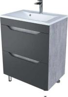 Axus Тумба под умывальник Фламини 80 (2 ящика, цемент)
