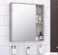 Runo Шкаф с зеркалом для ванной Эко 52 (серый бетон)