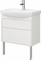 Belux Тумба под умывальник Клермонт Н50-02 (1, белый глянцевый)