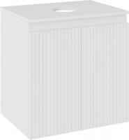 Runo Тумба под умывальник Соренто 60 вертикаль (подвесная, белый)