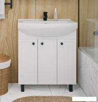 Runo Тумба под умывальник Римини 75 (напольная, белый)