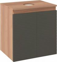 Runo Тумба под умывальник Соренто 60 / Тренто 60 горизонталь (подвесная, крафтовый дуб/графит)