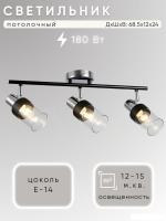 Спот Aitin Pro НПБ 02-3х60-102 S6955/3 (хром/черный)