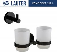 Набор аксессуаров для ванной Lauter 21SH72082 + 21SH72092 (Matt Black, 2 предмета)