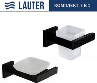Набор аксессуаров для ванной Lauter 21SH71062 + 21SH71052 (Matt Black, 2 предмета)