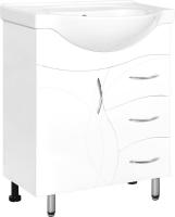 Style Line Тумба под умывальник Амелия 70 3 ящика (для классической раковины)