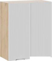 Шкаф навесной Трия Кимберли 1ВВ6 с двумя дверьми (дуб крафт золотой/сноу)