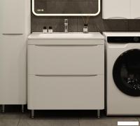 Symbolite Тумба под умывальник Бергамо мини 80 Люкс Plus 2 ящика (белый)