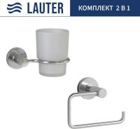 Набор аксессуаров для ванной Lauter 21TS20115 + 21TS20111 (Chrome, 2 предмета)