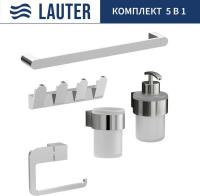 Набор аксессуаров для ванной Lauter 21TS3018 + 21TS3020 + 21TS3008 + 21TS3014 + 21TS3005 (Chrome, 5