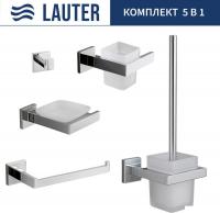 Набор аксессуаров для ванной Lauter 21SH71061 + 21SH71051 + 21SH71071 + 21SH71091 + 21SH71111 (Chrom