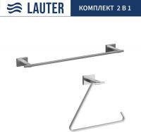 Набор аксессуаров для ванной Lauter 21TS1017 + 21TS1015 (Chrome, 2 предмета)