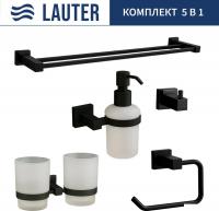 Набор аксессуаров для ванной Lauter 21SH6082 + 21SH6172 + 21SH6092 + 21SH6072 + 21SH6022 (Matt Black