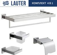 Набор аксессуаров для ванной Lauter 21SH71061 + 21SH71051 + 21SH71101 + 21SH71151 (Chrome, 4 предмет