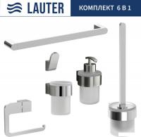 Набор аксессуаров для ванной Lauter 21TS3018+21TS3020+21TS3010+21TS3014+21TS3005+21TS3022 (Chrome, 6