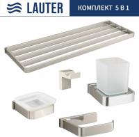 Набор аксессуаров для ванной Lauter 21SH7061 + 21SH7051 + 21SH7091 + 21SH7101 + 21SH7131 (Chrome, 5