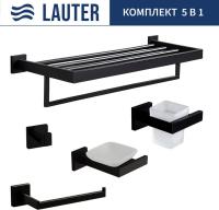 Набор аксессуаров для ванной Lauter 21SH71062 + 21SH71052 + 21SH71072 + 21SH71092 + 21SH71152 (Matt