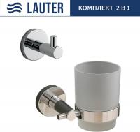 Набор аксессуаров для ванной Lauter 21SH72061 + 21SH72091 (Chrome, 2 предмета)