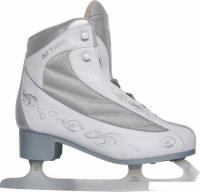 Коньки Action Milady PW-215BD (р. 35, белый/серебристый)