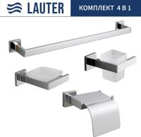 Набор аксессуаров для ванной Lauter 21SH71061 + 21SH71051 + 21SH71101 + 21SH71011 (Chrome, 4 предмет