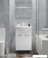Mixline Тумба с умывальником АлАн-55 554982 + Уют 55 (белый)