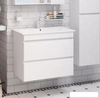 Runo Тумба под умывальник Манхэттен 75 (подвесная, белый)